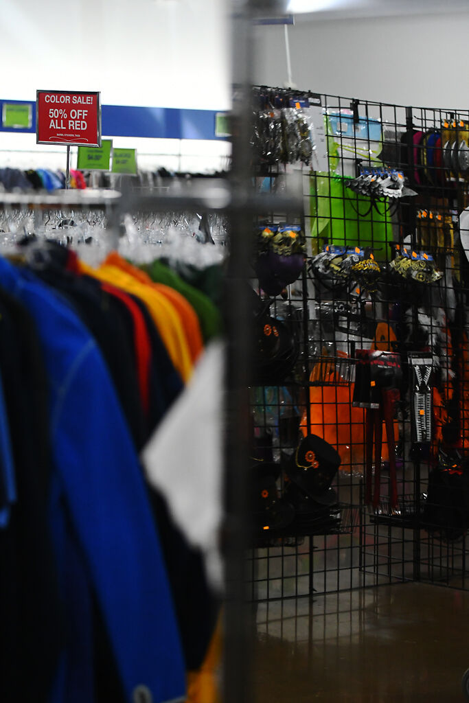 Clothing on display